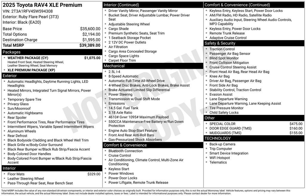 2025 Toyota RAV4 XLE Premium