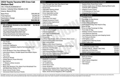 2024 Toyota TACOMA SR5 SR5