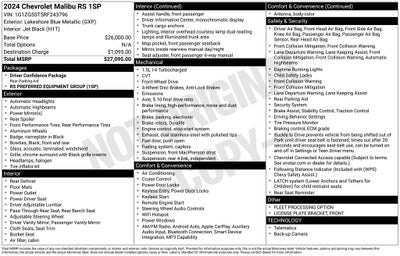 2024 Chevrolet Malibu RS