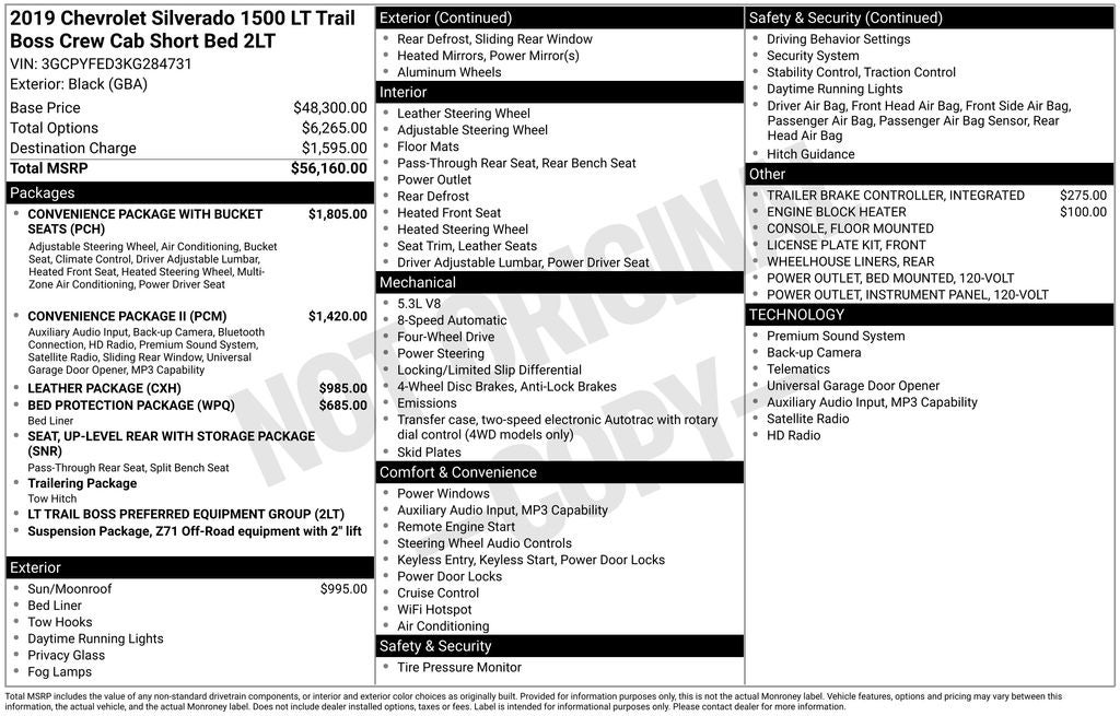 2019 Chevrolet Silverado LT Trail Boss