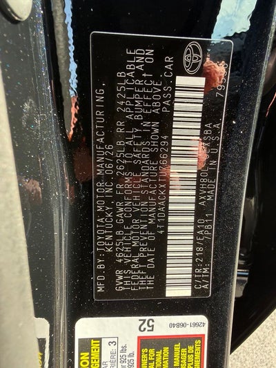 2026 Toyota Camry SE