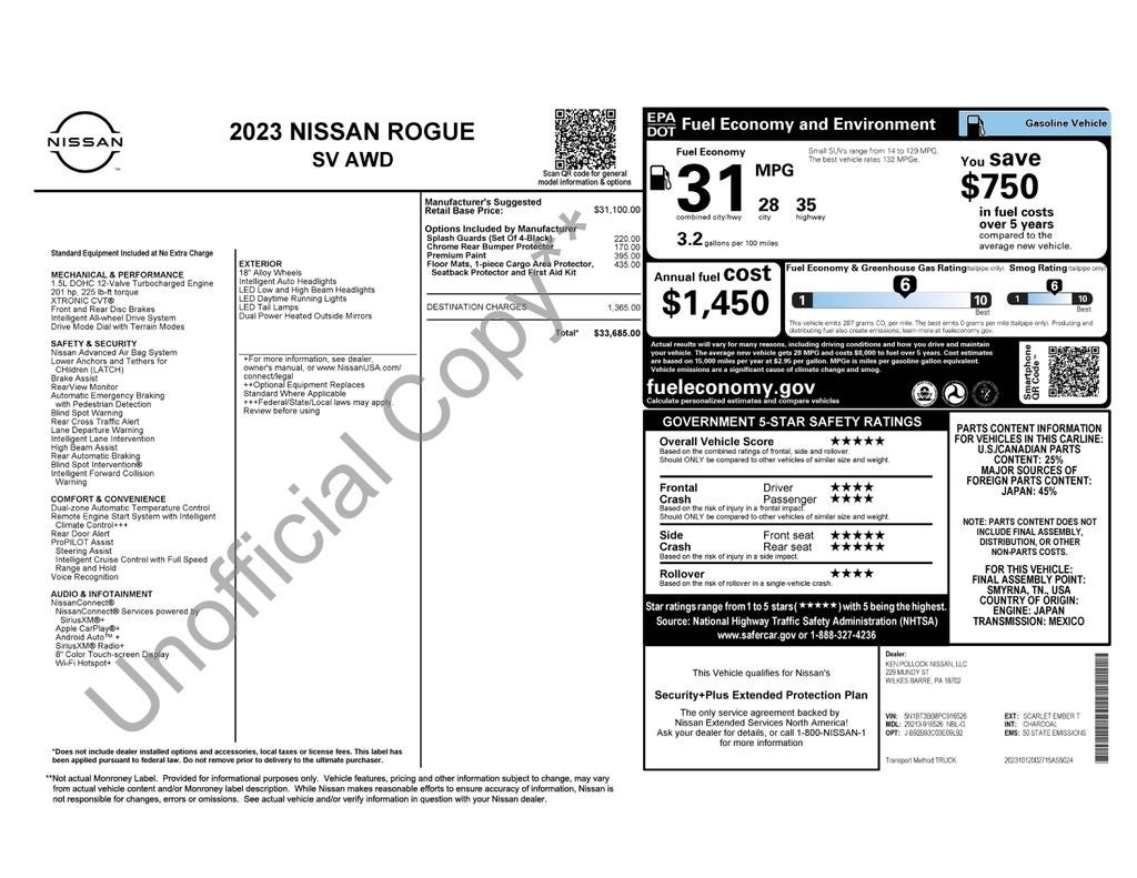 2023 Nissan Rogue SV
