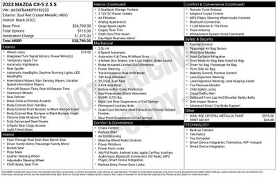 2023 Mazda Mazda CX-5 2.5 S