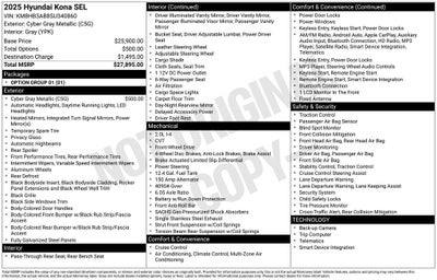 2025 Hyundai Kona SEL