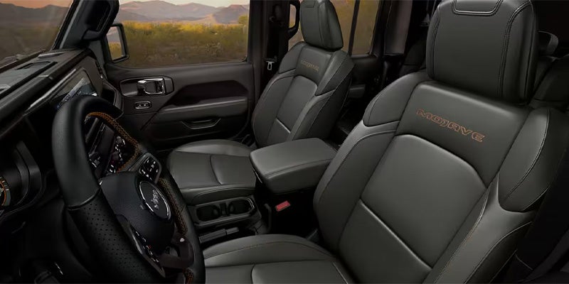 Jeep Gladiator Mojave interior with leather seats